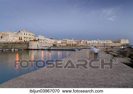 "Blue hour, dusk harbour, pier, historic centre, Gallipoli, Province of Lecce, Apulia, Italy, Europe" View Large Photo Image Stock Image - "Blue hour, dusk harbour, pier, historic centre, Gallipoli, Province of Lecce, Apulia, Italy, Europe". Fotosearch