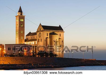 "Blue hour, Gothic Norman Trani Cathedral, 11th century, Trani, Bari, Apulia Province, Italy, Europe" View Large Photo Image Stock Photo - "Blue hour, Gothic Norman Trani Cathedral, 11th century, Trani, Bari, Apulia Province, Italy, Europe". Fotosearch