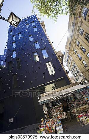 "Blue House facade and a magazine kiosk, Barri Gotic, Barcelona, Catalonia, Spain, Europe" View Large Photo Image Stock Photography - "Blue House facade and a magazine kiosk, Barri Gotic, Barcelona, Catalonia, Spain, Europe". Fotosearch