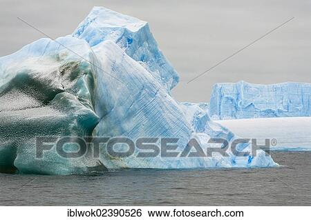 "Blue icebergs in front of Laurie Island, Washington Strait, South Orkneys, Southern Ocean, Antarctica" View Large Photo Image Stock Photograph - "Blue icebergs in front of Laurie Island, Washington Strait, South Orkneys, Southern Ocean, Antarctica". Fotosearch