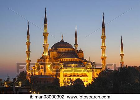 "Blue Mosque, Sultan Ahmed Mosque or Sultanahmet Camii, at dusk, Istanbul, European side, Istanbul Province, Turkey, European side, Europe" View Large Photo Image Stock Image - "Blue Mosque, Sultan Ahmed Mosque or Sultanahmet Camii, at dusk, Istanbul, European side, Istanbul Province, Turkey, European side, Europe". Fotosearch