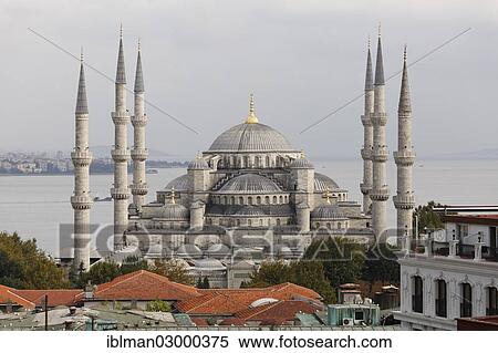 "Blue Mosque, Sultan Ahmed Mosque or Sultanahmet Camii, Istanbul, European side, Istanbul Province, Turkey, European side, Europe" View Large Photo Image Stock Photography - "Blue Mosque, Sultan Ahmed Mosque or Sultanahmet Camii, Istanbul, European side, Istanbul Province, Turkey, European side, Europe". Fotosearch