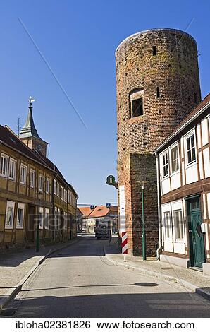 "Blunt tower in Lenzen Elbe, Brandenburg, Germany, Europe" View Large Photo Image Stock Photograph - "Blunt tower in Lenzen Elbe, Brandenburg, Germany, Europe". Fotosearch
