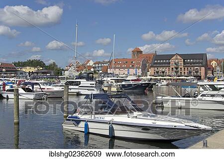"Boat harbour, Waren, Mecklenburg Lake District, Mecklenburg-Western Pomerania, Germany, Europe" View Large Photo Image Stock Photo - "Boat harbour, Waren, Mecklenburg Lake District, Mecklenburg-Western Pomerania, Germany, Europe". Fotosearch
