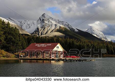 "Boat house on Maligne Lake, Jasper National Park, Alberta, Canada, North America" View Large Photo Image Stock Image - "Boat house on Maligne Lake, Jasper National Park, Alberta, Canada, North America". Fotosearch