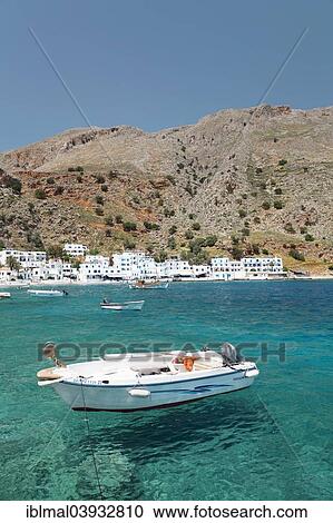 "Boat off the coast, Loutro, South Crete, Crete, Greece, Europe" View Large Photo Image Stock Image - "Boat off the coast, Loutro, South Crete, Crete, Greece, Europe". Fotosearch