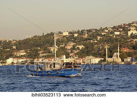 "Boat on the Bosphorus, Asian shore, seen from Ortakoey, Uskudar, Istanbul, asian and european side, Turkey, Asia" View Large Photo Image Stock Image - "Boat on the Bosphorus, Asian shore, seen from Ortakoey, Uskudar, Istanbul, asian and european side, Turkey, Asia". Fotosearch