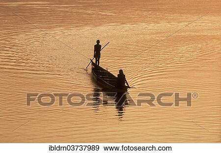 "Boat on the Niger River, evening mood, near Mopti, Mali, Africa" View Large Photo Image Stock Photo - "Boat on the Niger River, evening mood, near Mopti, Mali, Africa". Fotosearch