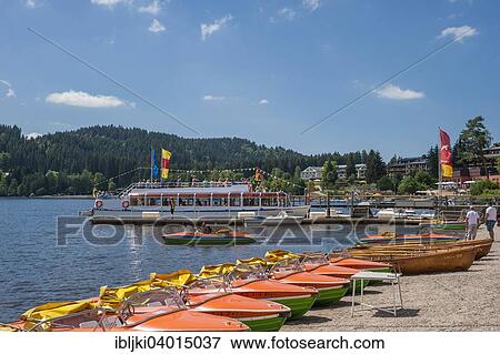 Stock Photo - "Boat rental, Titisee-Neustadt, Black Forest, Baden-Wurttemberg, Germany, Europe". Fotosearch