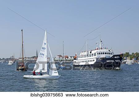 Stock Image - "Boat traffic, Travemunde, Schleswig-Holstein, Germany, Europe". Fotosearch