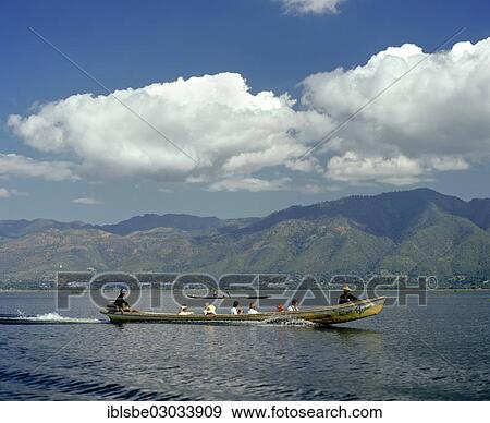"Boat with tourists on Inle Lake, Inle See, Shan State, Myanmar, Burma, Asia" View Large Photo Image Stock Photo - "Boat with tourists on Inle Lake, Inle See, Shan State, Myanmar, Burma, Asia". Fotosearch