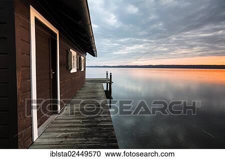 "Boathouse, early morning mood on Lake Starnberg, Bavaria, Germany, Europe, PublicGround, Europe" View Large Photo Image Stock Image - "Boathouse, early morning mood on Lake Starnberg, Bavaria, Germany, Europe, PublicGround, Europe". Fotosearch