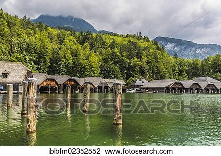 "Boathouses, Lake Koenigssee, Berchtesgaden, Bavaria, Germany, Europe" View Large Photo Image Stock Image - "Boathouses, Lake Koenigssee, Berchtesgaden, Bavaria, Germany, Europe". Fotosearch