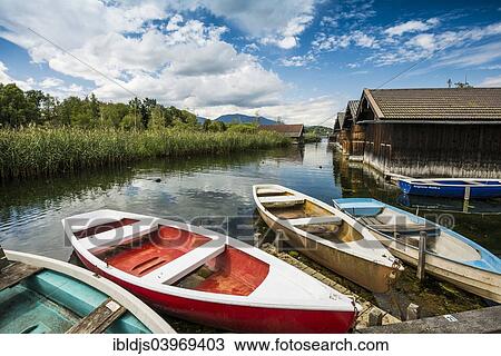 "Boats and boat houses on Staffelsee Lake, Seehausen, Upper Bavaria, Bavaria, Germany, Europe" View Large Photo Image Stock Image - "Boats and boat houses on Staffelsee Lake, Seehausen, Upper Bavaria, Bavaria, Germany, Europe". Fotosearch