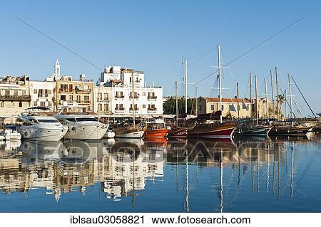 "Boats and sailing boats in the port of Kyrenia or Girne, with reflections in the water, Girne, Kyrenia, Turkische Republik Nordzypern, Cyprus, Europe" View Large Photo Image Stock Image - "Boats and sailing boats in the port of Kyrenia or Girne, with reflections in the water, Girne, Kyrenia, Turkische Republik Nordzypern, Cyprus, Europe". Fotosearch