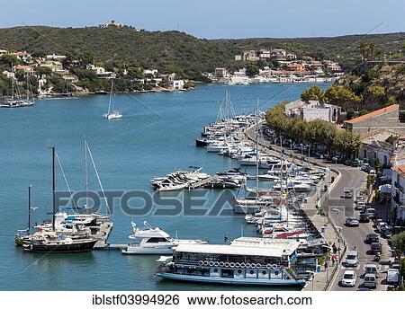 "Boats and ships in in the harbour, Mao, Mahon, Menorca, Balearic Islands, Spain, Europe" View Large Photo Image Stock Photograph - "Boats and ships in in the harbour, Mao, Mahon, Menorca, Balearic Islands, Spain, Europe". Fotosearch