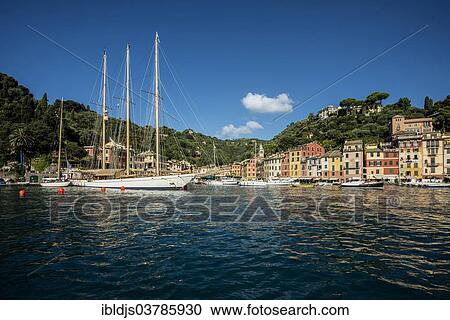"Boats and village with colourful houses on the coast, Portofino, Genoa Province, Liguria, Italy, Europe" View Large Photo Image Stock Image - "Boats and village with colourful houses on the coast, Portofino, Genoa Province, Liguria, Italy, Europe". Fotosearch