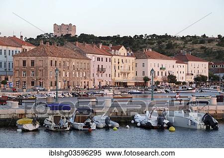 "Boats at the dock, in the evening light, Senj, Kvarner Gulf, Croatia, Europe" View Large Photo Image Stock Photography - "Boats at the dock, in the evening light, Senj, Kvarner Gulf, Croatia, Europe". Fotosearch