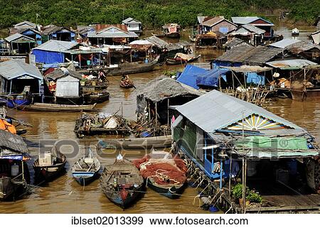 "Boats, floating villages on the Tonle Sap Lake near Siem Reap, Cambodia, Southeast Asia, Asia" View Large Photo Image Stock Photo - "Boats, floating villages on the Tonle Sap Lake near Siem Reap, Cambodia, Southeast Asia, Asia". Fotosearch