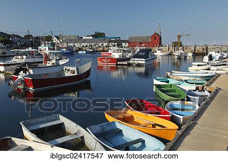 Boats in Rockport Harbor, Rockport, Massachusetts, USA View Large Photo Image Stock Photo - Boats in Rockport Harbor, Rockport, Massachusetts, USA. Fotosearch