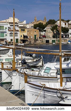 "Boats in the harbor of Porto Colom, Majorca, Balearic Islands, Spain, Europe" View Large Photo Image Stock Photo - "Boats in the harbor of Porto Colom, Majorca, Balearic Islands, Spain, Europe". Fotosearch