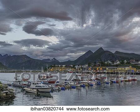 "Boats in the harbour, fishing village of Husoy, Senja, Troms, Norway, Europe" View Large Photo Image Picture - "Boats in the harbour, fishing village of Husoy, Senja, Troms, Norway, Europe". Fotosearch