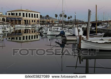 "Boats in the harbour of Alcudia, Majorca, Balearic Islands, Spain, Europe" View Large Photo Image Stock Photo - "Boats in the harbour of Alcudia, Majorca, Balearic Islands, Spain, Europe". Fotosearch