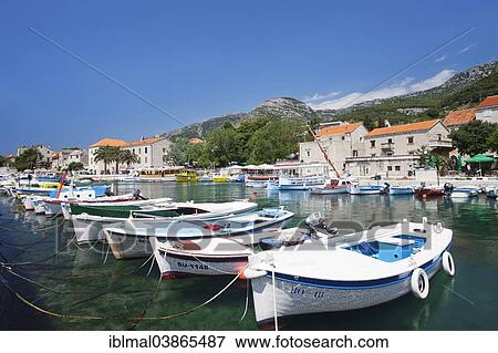 "Boats in the harbour of Bol, island of Brac, Dalmatia, Croatia, Europe" View Large Photo Image Stock Photo - "Boats in the harbour of Bol, island of Brac, Dalmatia, Croatia, Europe". Fotosearch