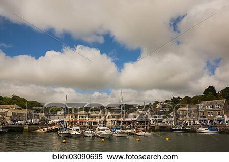 "Boats in the harbour, Padstow, Cornwall, England, United Kingdom, Europe" View Large Photo Image Stock Photography - "Boats in the harbour, Padstow, Cornwall, England, United Kingdom, Europe". Fotosearch