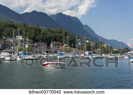 "Boats in the marina, Le Bouveret, Port-Valais, Valais Canton, Switzerland, Europe" View Large Photo Image Stock Image - "Boats in the marina, Le Bouveret, Port-Valais, Valais Canton, Switzerland, Europe". Fotosearch