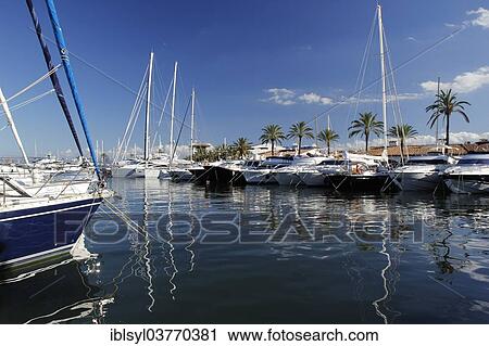 "Boats in the marina of Alcudia, Majorca, Mallorca, Spain, Europe" View Large Photo Image Stock Image - "Boats in the marina of Alcudia, Majorca, Mallorca, Spain, Europe". Fotosearch