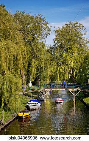 "Boats on a canal, Friedrichstadt, North Frisia, Schleswig-Holstein, Germany, Europe" View Large Photo Image Stock Photograph - "Boats on a canal, Friedrichstadt, North Frisia, Schleswig-Holstein, Germany, Europe". Fotosearch