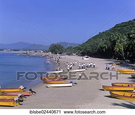 "Boats on the Chinese Sea at Tianya Haijiao, The End of Heaven and Edge of the Sea, rock formations near Sanya, Hainan Island, China, Asia" View Large Photo Image Stock Image - "Boats on the Chinese Sea at Tianya Haijiao, The End of Heaven and Edge of the Sea, rock formations near Sanya, Hainan Island, China, Asia". Fotosearch