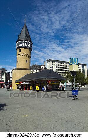 "Bockenheimer Warte watchtower in Stadtplatz square, Frankfurt am Main, Hesse, Germany, Europe, PublicGround, Europe" View Large Photo Image Stock Photography - "Bockenheimer Warte watchtower in Stadtplatz square, Frankfurt am Main, Hesse, Germany, Europe, PublicGround, Europe". Fotosearch