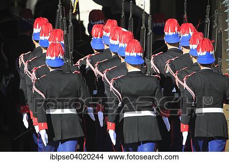 "Bodyguard of the Prince in front of the cathedral on Fete du Prince national holiday, Principality of Monaco" View Large Photo Image Picture - "Bodyguard of the Prince in front of the cathedral on Fete du Prince national holiday, Principality of Monaco". Fotosearch