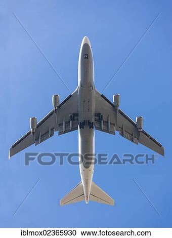 "Boeing 747 from below, Hesse, Germany, Europe" View Large Photo Image Stock Image - "Boeing 747 from below, Hesse, Germany, Europe". Fotosearch
