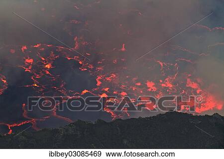"Boiling lava lake in the crater of Mount Nyiragongo volcano, nahe Goma, Nord-Kivu, Congo, Democratic Republic of the Congo, Africa" View Large Photo Image Stock Photo - "Boiling lava lake in the crater of Mount Nyiragongo volcano, nahe Goma, Nord-Kivu, Congo, Democratic Republic of the Congo, Africa". Fotosearch
