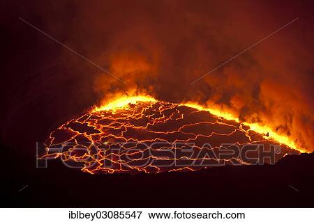 "Boiling lava lake in the crater of Mount Nyiragongo volcano, nahe Goma, Nord-Kivu, Congo, Democratic Republic of the Congo, Africa" View Large Photo Image Stock Photo - "Boiling lava lake in the crater of Mount Nyiragongo volcano, nahe Goma, Nord-Kivu, Congo, Democratic Republic of the Congo, Africa". Fotosearch