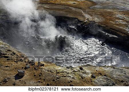 "Boiling mud pool at the Namafjall Hverir geo thermal area, Iceland, Europe" View Large Photo Image Stock Image - "Boiling mud pool at the Namafjall Hverir geo thermal area, Iceland, Europe". Fotosearch
