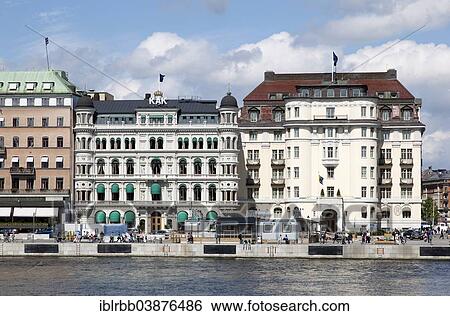 "Bolinderska palatset palace, extension of the Grand Hotel, building of the Swedish Employers' Associations on the right, Svenska Arbetsgivareforeningen, SAF, Sodra Blasieholmshamnen, Stockholm, Stockholms lan or Stockholm County, Sweden, Europe" View Large Photo Image Stock Photograph - "Bolinderska palatset palace, extension of the Grand Hotel, building of the Swedish Employers' Associations on the right, Svenska Arbetsgivareforeningen, SAF, Sodra Blasieholmshamnen, Stockholm, Stockholms lan or Stockholm County, Sweden, Europe". Fotosearch