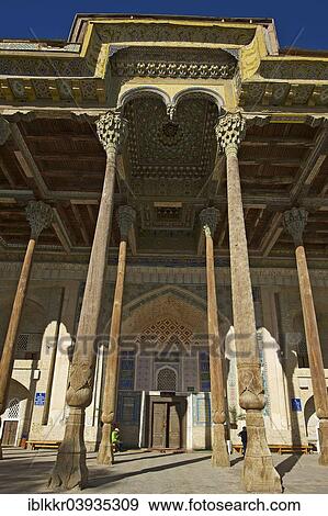 "Bolo Hauz mosque, Bukhara, Uzbekistan, Asia" View Large Photo Image Stock Photo - "Bolo Hauz mosque, Bukhara, Uzbekistan, Asia". Fotosearch