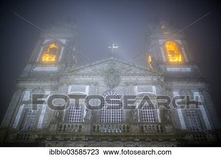 "Bom Jesus do Monte, pilgrimage church of Braga, in the evening mist, Braga, Braga District, Portugal, Europe" View Large Photo Image Stock Image - "Bom Jesus do Monte, pilgrimage church of Braga, in the evening mist, Braga, Braga District, Portugal, Europe". Fotosearch