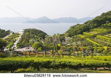 Stock Photograph - "Botanical garden on Oedo Island, Hallyeohaesang National Marine Park, Geoje, South Korea, Asia". Fotosearch