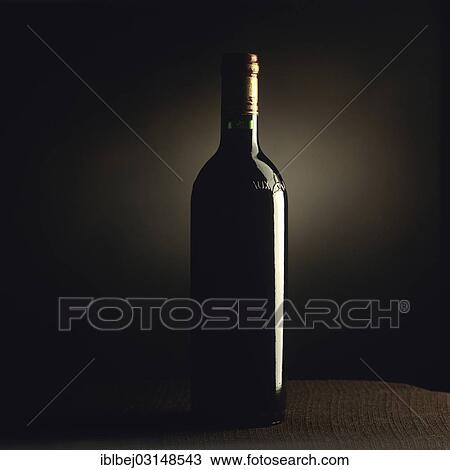 Stock Image - "Bottle of Bordeaux wine, France, Europe". Fotosearch