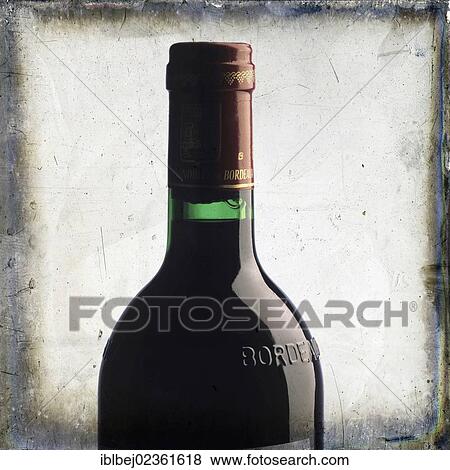"Bottle of Bordeaux wine, vintage look" View Large Photo Image Stock Photo - "Bottle of Bordeaux wine, vintage look". Fotosearch