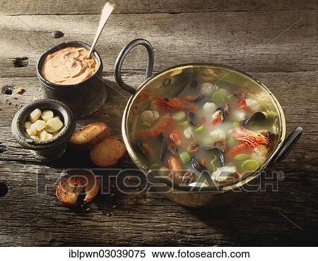 Stock Photography - "Bouillabaisse, traditional French fish soup". Fotosearch