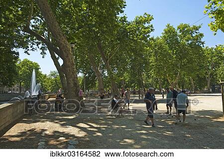 "Boule players in the Jardin de la Fontaine, Nimes, Region Languedoc-Roussillon, France, Europe" View Large Photo Image Stock Image - "Boule players in the Jardin de la Fontaine, Nimes, Region Languedoc-Roussillon, France, Europe". Fotosearch