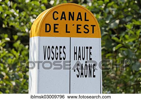"Boundary stone on the border of department and region, at the Canal des Vosges, formerly Canal de l'Est, Ambievillers, Vesoul, Region Franche-Comte, Dep. Haute-Saone, France, Europe" View Large Photo Image Stock Photograph - "Boundary stone on the border of department and region, at the Canal des Vosges, formerly Canal de l'Est, Ambievillers, Vesoul, Region Franche-Comte, Dep. Haute-Saone, France, Europe". Fotosearch