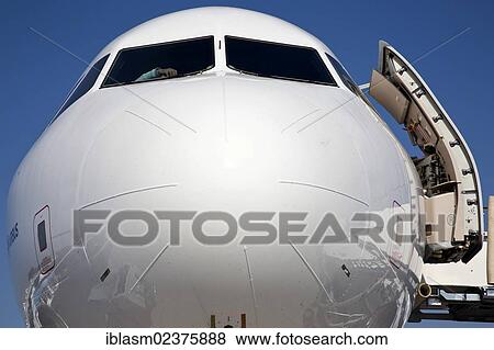 "Bow and cockpit of the Airbus A 320, ILA 2012, Berlin ExpoCenter Airport, Brandenburg, Germany, Europe" View Large Photo Image Stock Photo - "Bow and cockpit of the Airbus A 320, ILA 2012, Berlin ExpoCenter Airport, Brandenburg, Germany, Europe". Fotosearch