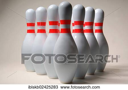 Bowling pins set up View Large Photo Image Stock Image - Bowling pins set up. Fotosearch